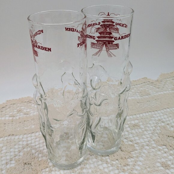 Pair of 1960s Midcentury Vintage Libbey "La Femme" Tall Highball Glasses - Picture 1 of 6